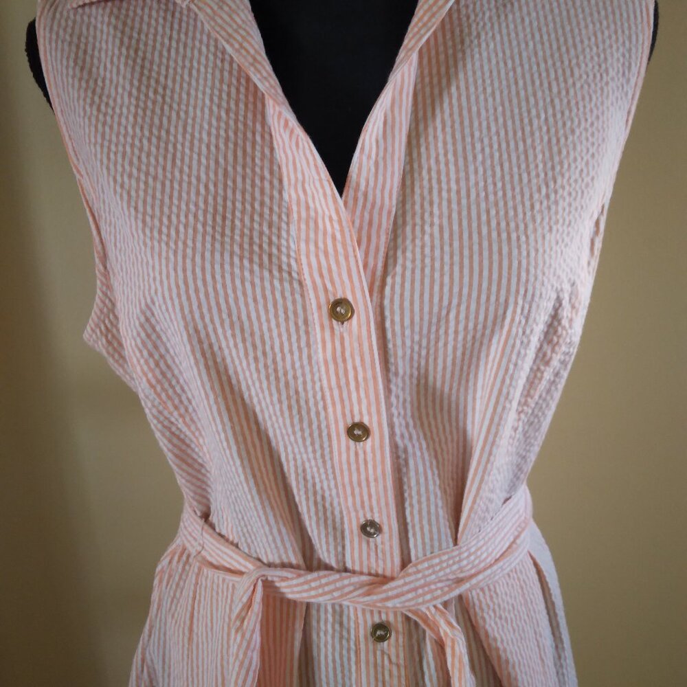 CASUAL DRESS, WHITE & ORANGE, BY: JONES NEW YORK SIZE: 14